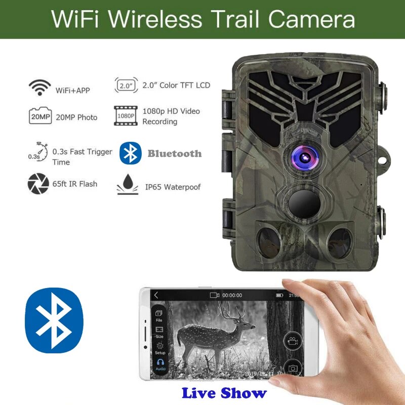 Wifi Trail Game Camera 20MP 1080P Wireless Hunting Camera