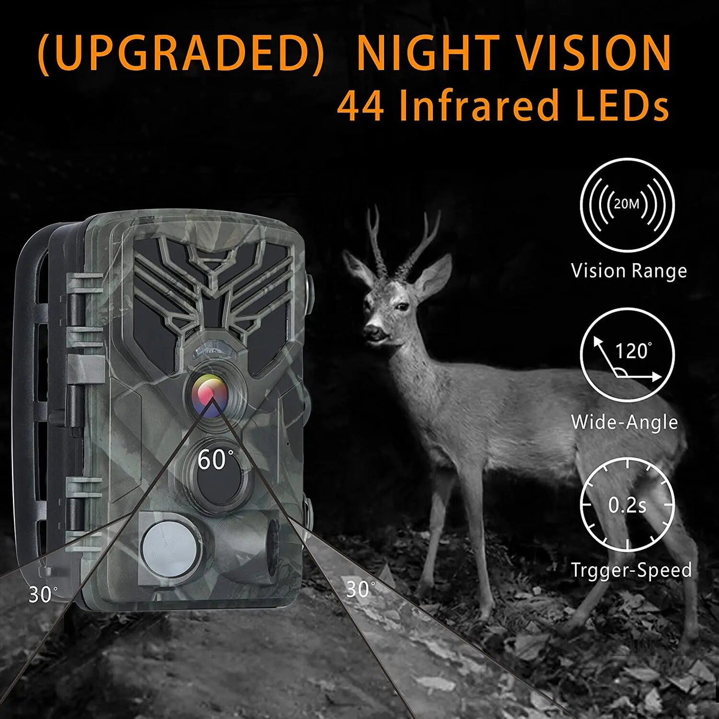 Wifi Trail Game Camera 20MP 1080P Wireless Hunting Camera