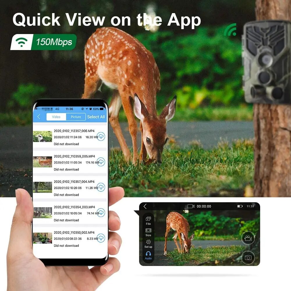 Wifi Trail Game Camera 20MP 1080P Wireless Hunting Camera