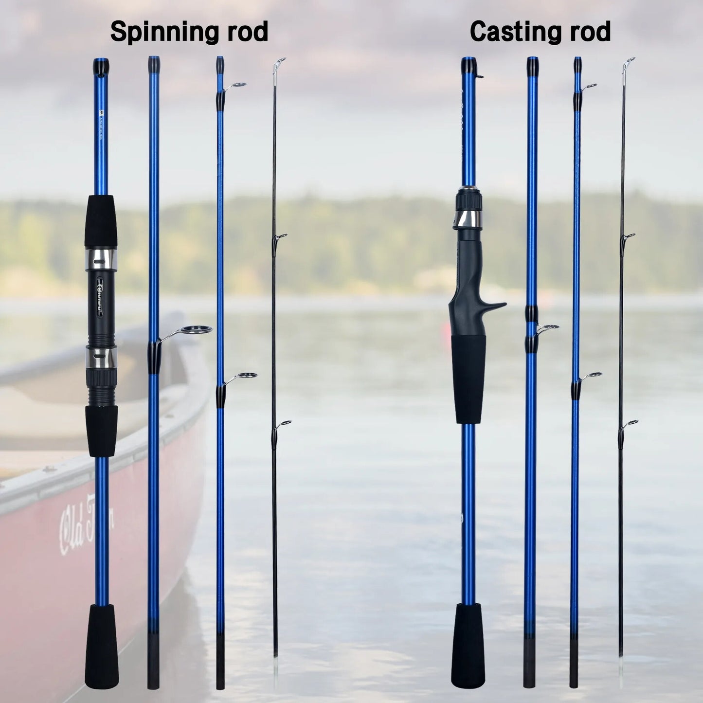 BIUTIFU Baitcasting Spinning Mini Fishing Rod