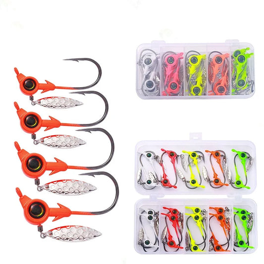 25PCS Crappie Jigs With Underspin