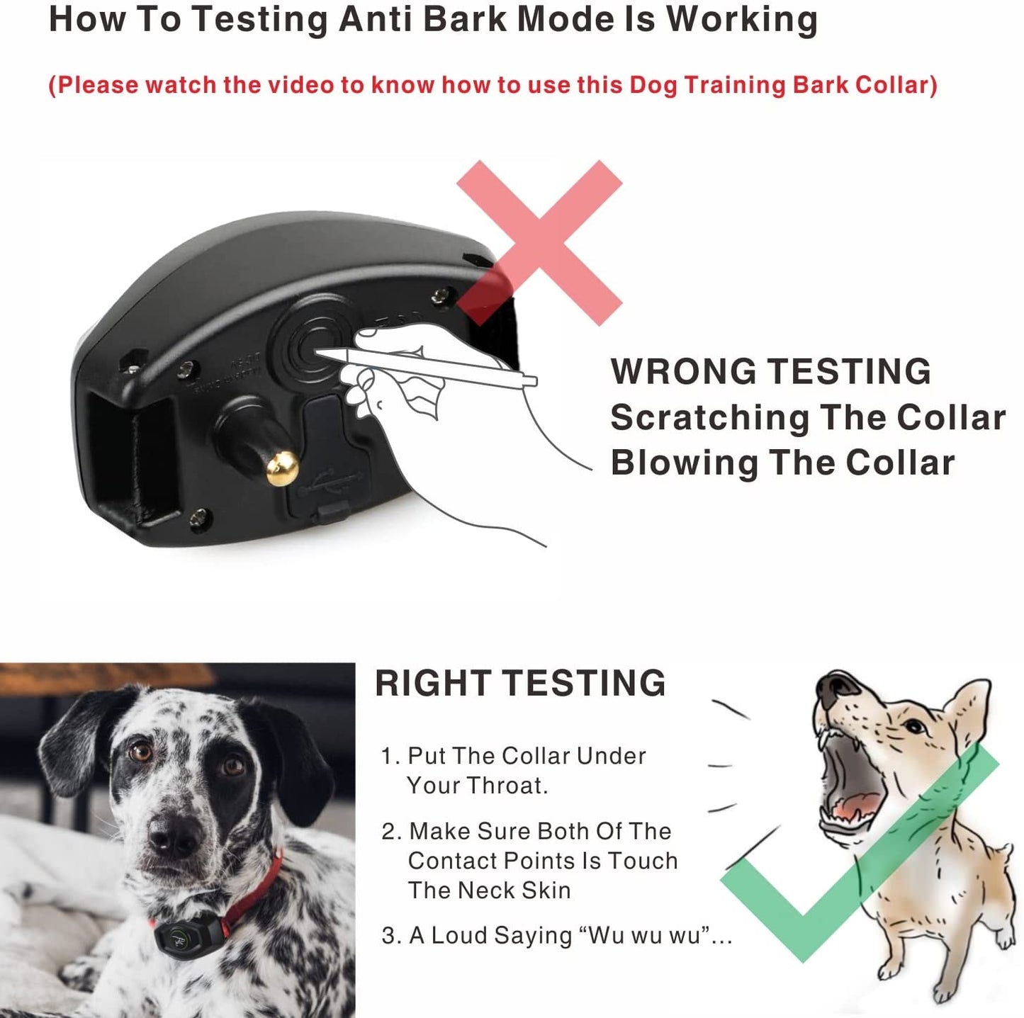 Training Collar With Automatic Anti-Bark and 3 Training Modes