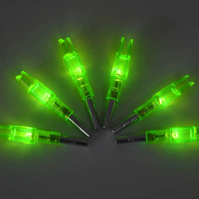 6PCS Green Led Lighted Nocks For Arrow Shaft