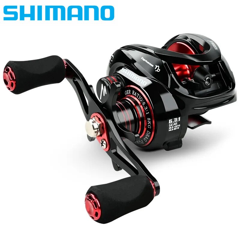 NEW SHIMANO Baitcasting Fishing Reel 6.3:1 Ultra-Linght 200g MAX Drag Power 18LB Long Casting