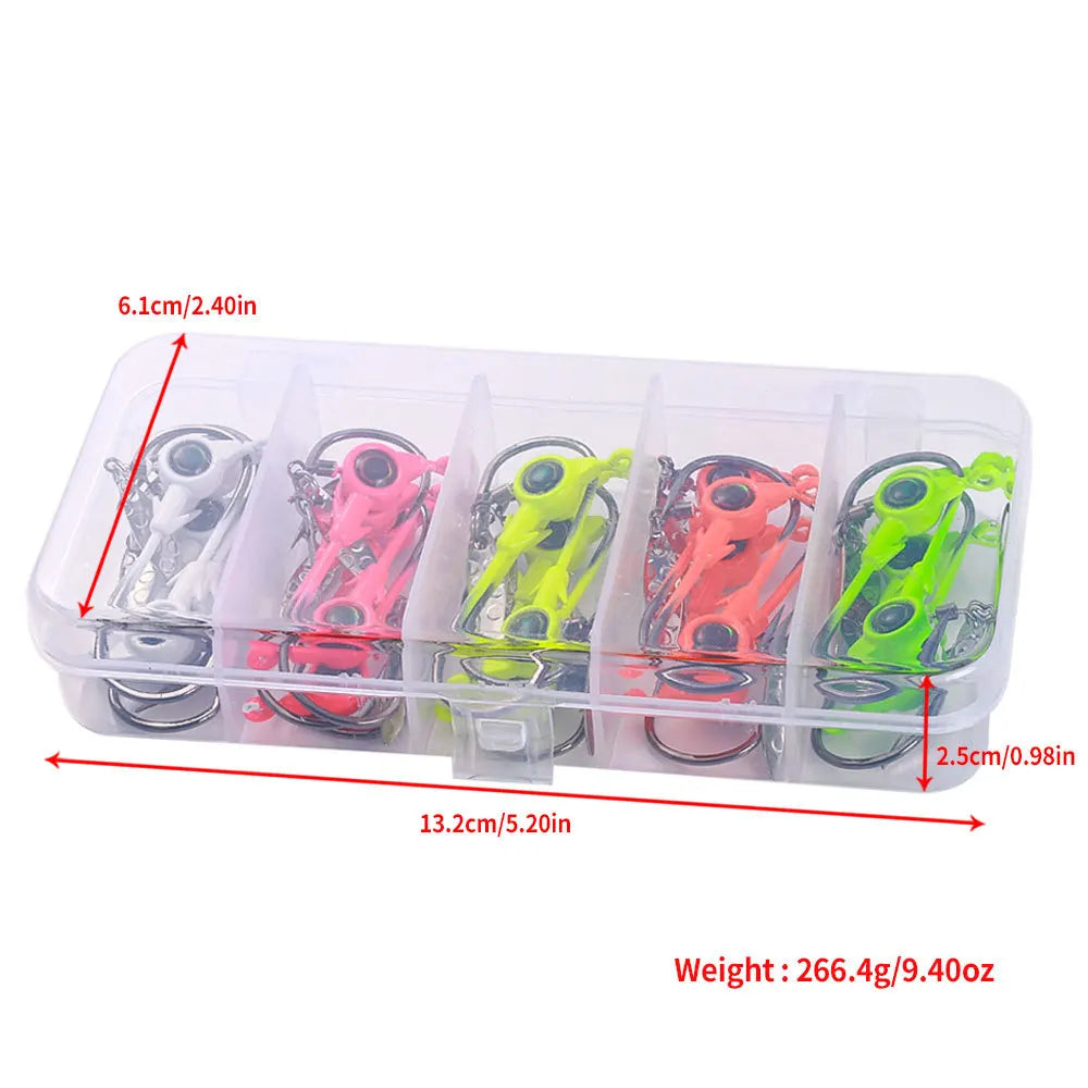 25PCS Crappie Jigs With Underspin