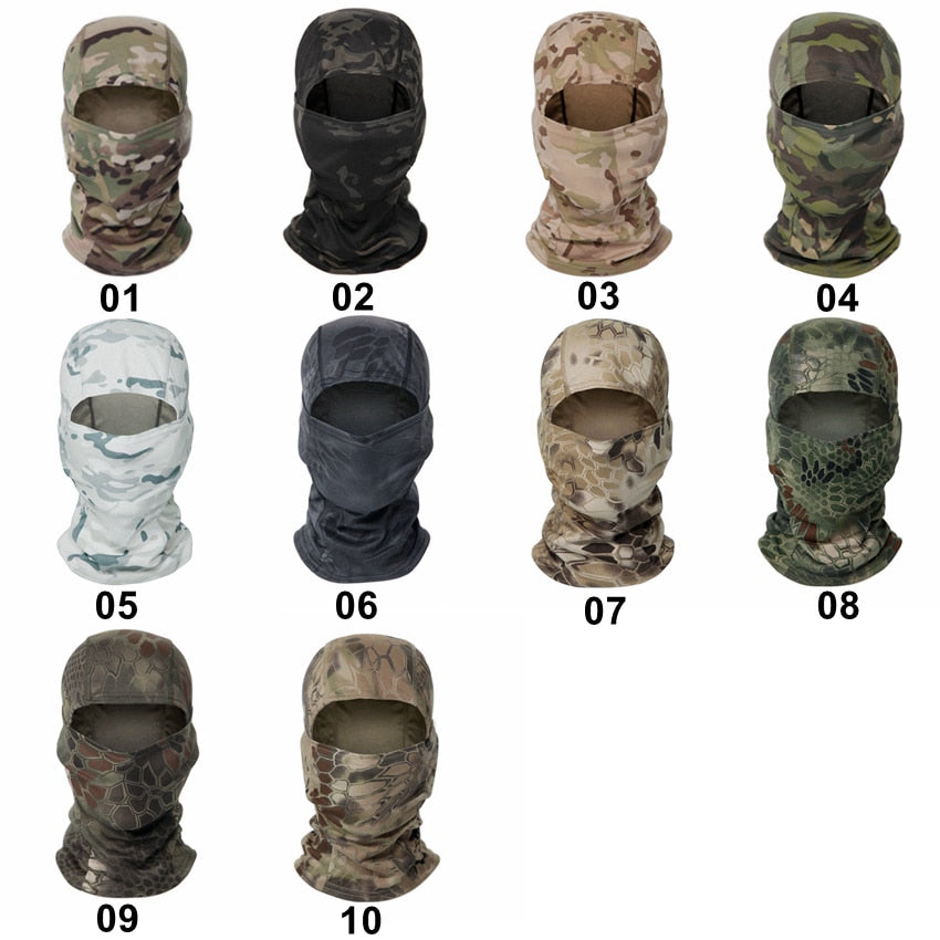 20 Color Hunting Tactical Mask Bandana Full Face Head Outdoor Hunting Hiking Army Military Styles