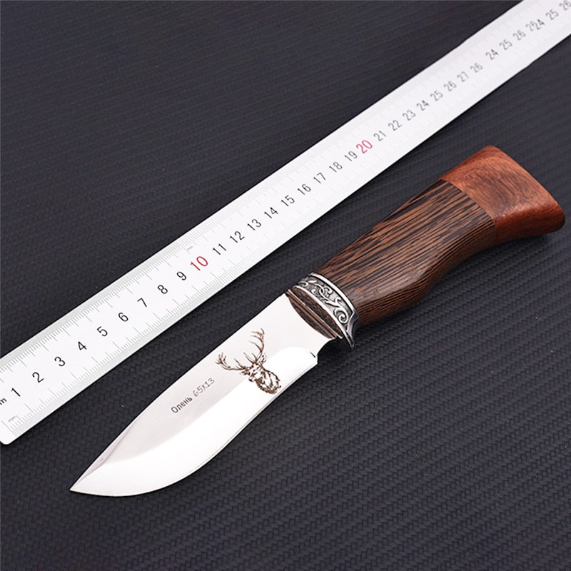 Wood Handle Design Knife Fixed Blade