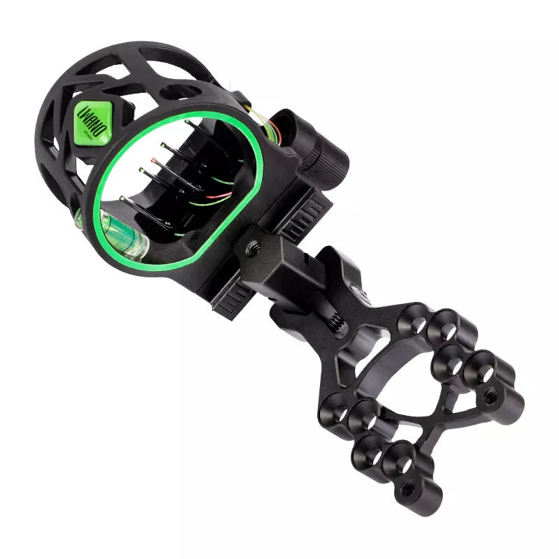 Compound Bow 5-needle Sight Aluminum Alloy Adjustable with Light Aiming