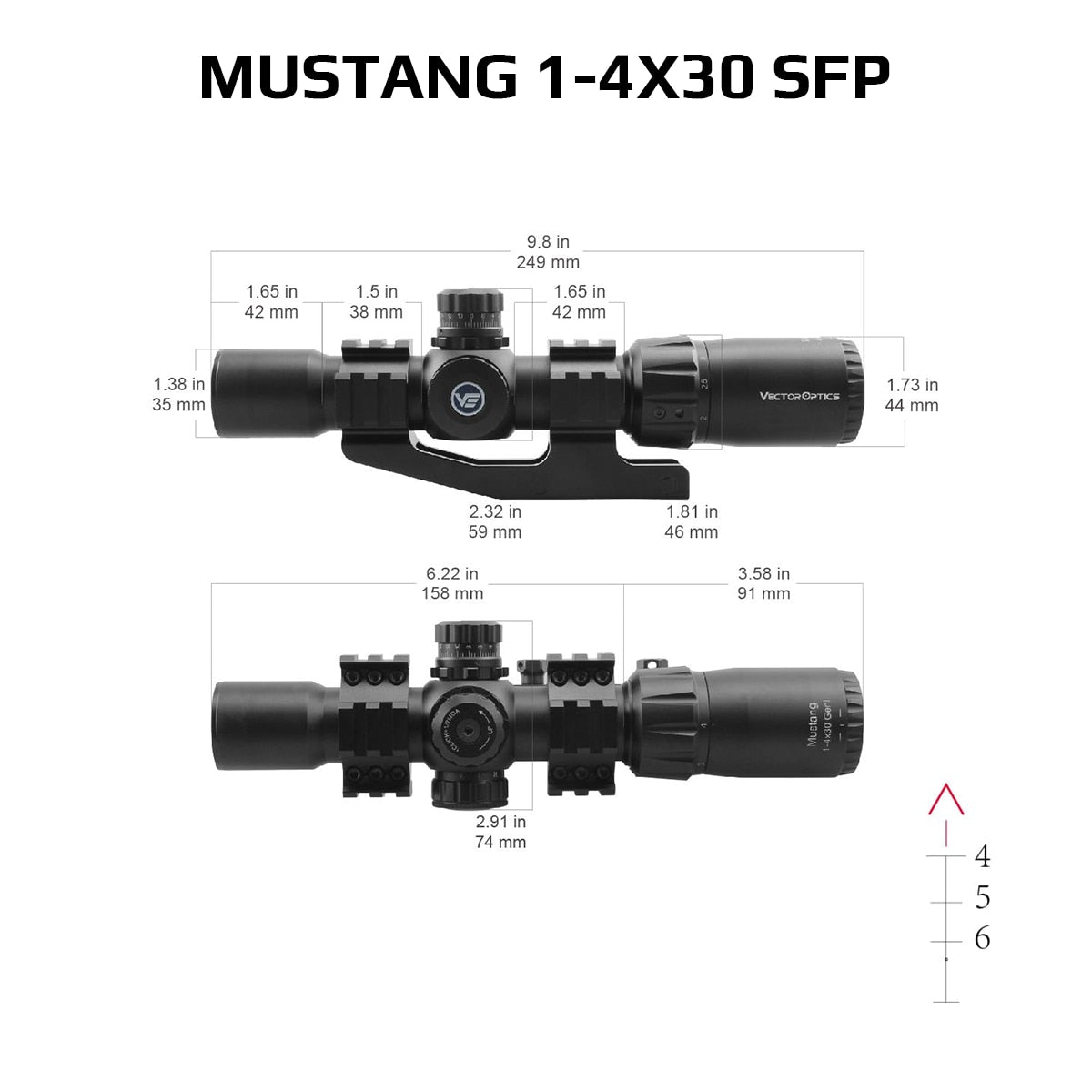 Vector Optics 1-4x24 1-6x24 SFP/FFP LPVO Riflescope For .308 30-06 AR15 Rifles&Airguns Hunting