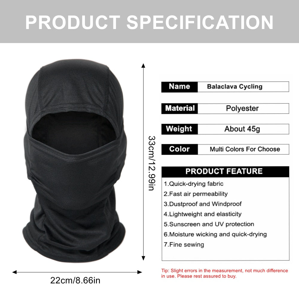 20 Color Hunting Tactical Mask Bandana Full Face Head Outdoor Hunting Hiking Army Military Styles