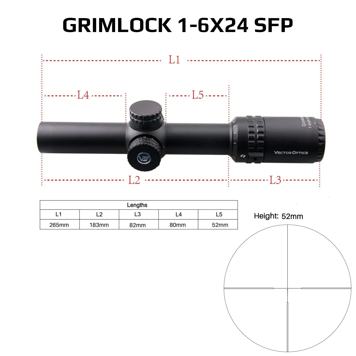 Vector Optics 1-4x24 1-6x24 SFP/FFP LPVO Riflescope For .308 30-06 AR15 Rifles&Airguns Hunting