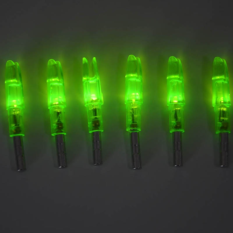 6PCS Green Led Lighted Nocks For Arrow Shaft