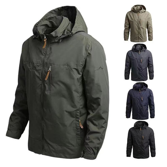 Men Windbreaker Field Jackets Outerwear Coat Hoodie For Hunting