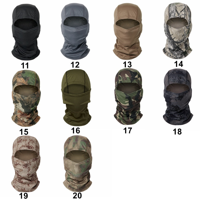 20 Color Hunting Tactical Mask Bandana Full Face Head Outdoor Hunting Hiking Army Military Styles