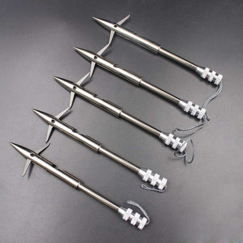 3pcs Short Fishing Tips Outdoor Riverside Archery Hunting Stainless Steel Metal